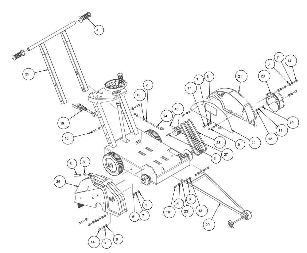 Section 05 Diagram and Parts List for MK-1609H 157867 MK Diamond Concrete Saw